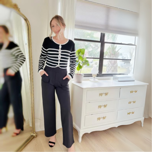 Alfreda – Spodnie z wysokim stanem i szerokimi nogawkami