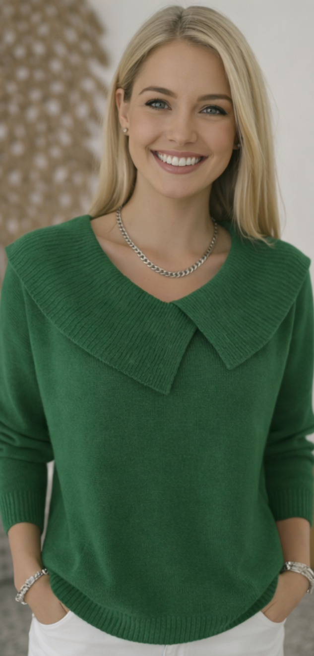 Sabrina | Sweter damski z klapami